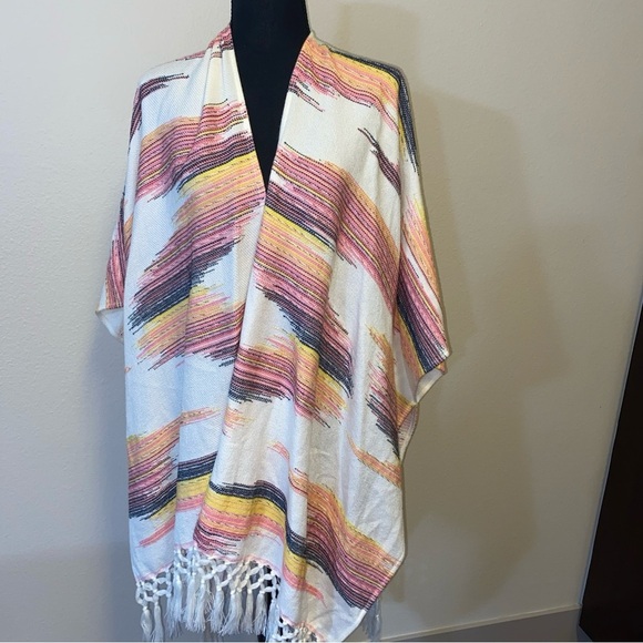 Anthropologie Sunrise Embroidered Kimono Woven Cotton OS $108 - Picture 2 of 8